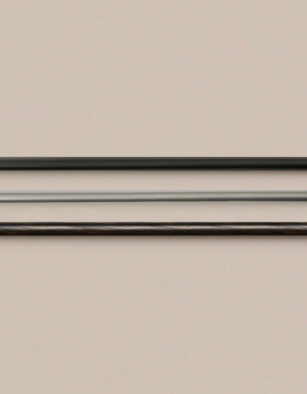 Gardinstänger i olika färger, 13 mm