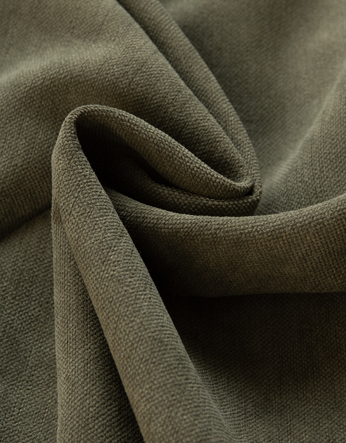 Close-up of green curtain fabric Dvala