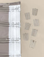 Deep pleat hooks, 4-prong, long neck