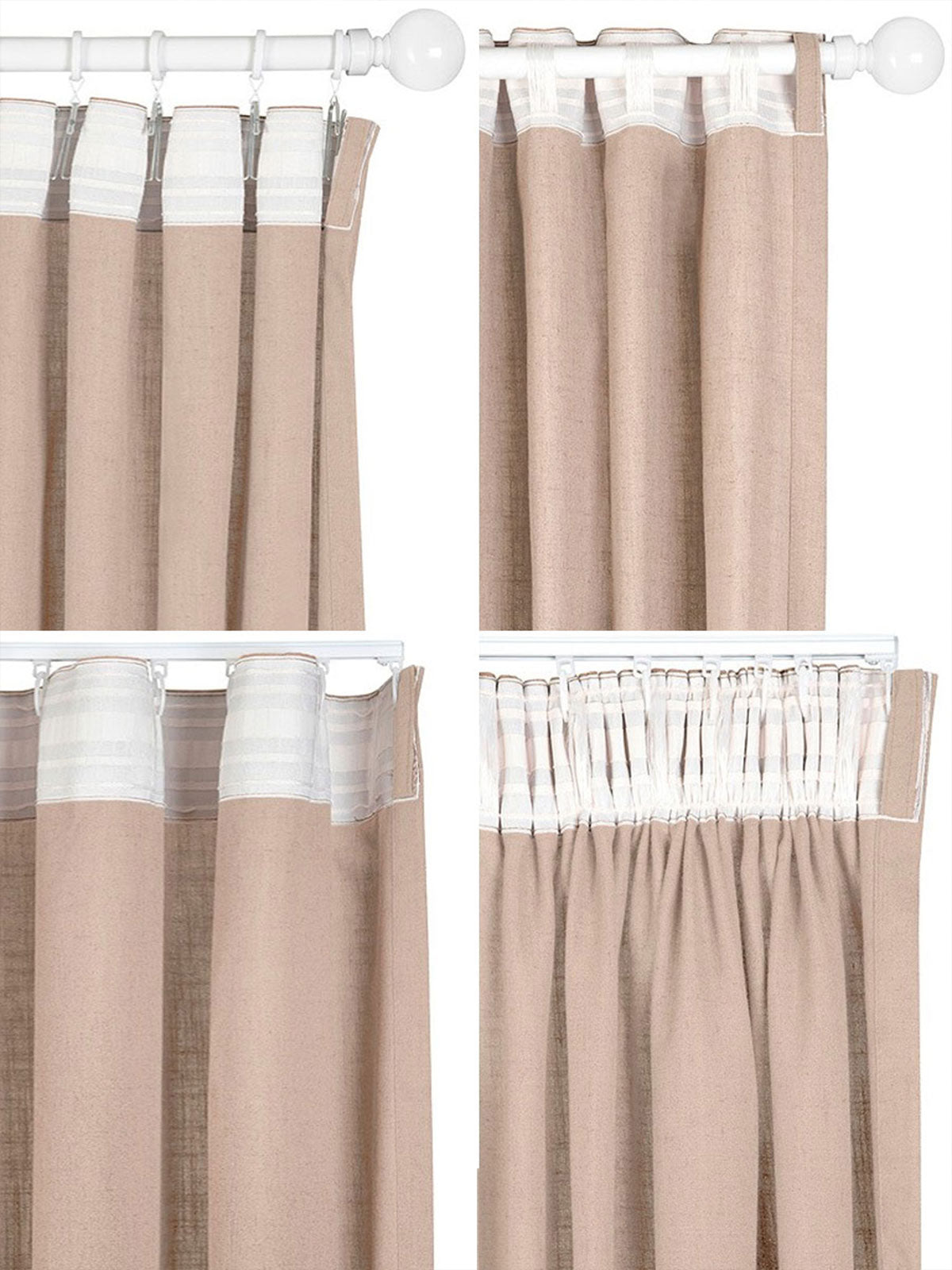 Gardin Lina, beige, 132x250 cm