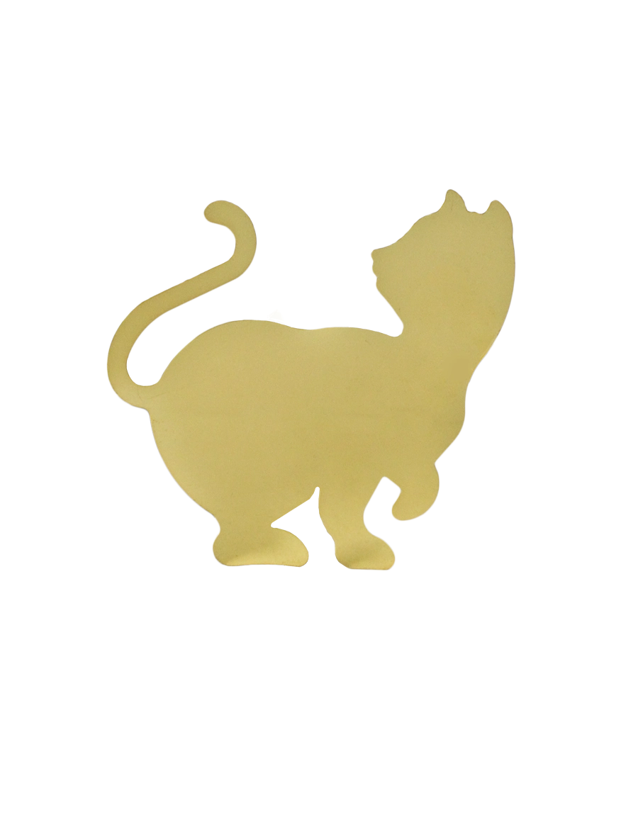 Servettring med figur, katt
