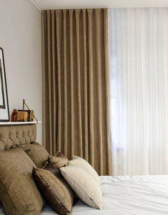 Made-to-measure hotel curtain Yeda, shading curtain, gold