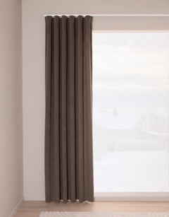 Brown velvet curtain