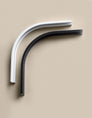 Black and white return bend 90 degrees for curtain track Alex