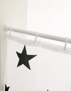 Duschstång Vit lackad aluminium, reglerbar
