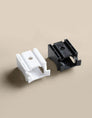 White and black bracket for curtain track Alex