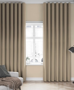 Made-to-measure hotel curtain Svala, dim-out, beige