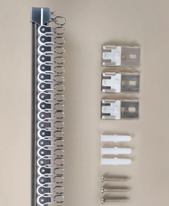 Gardinskena Bendable, vit eller varmsilver, 200 cm & 250 cm